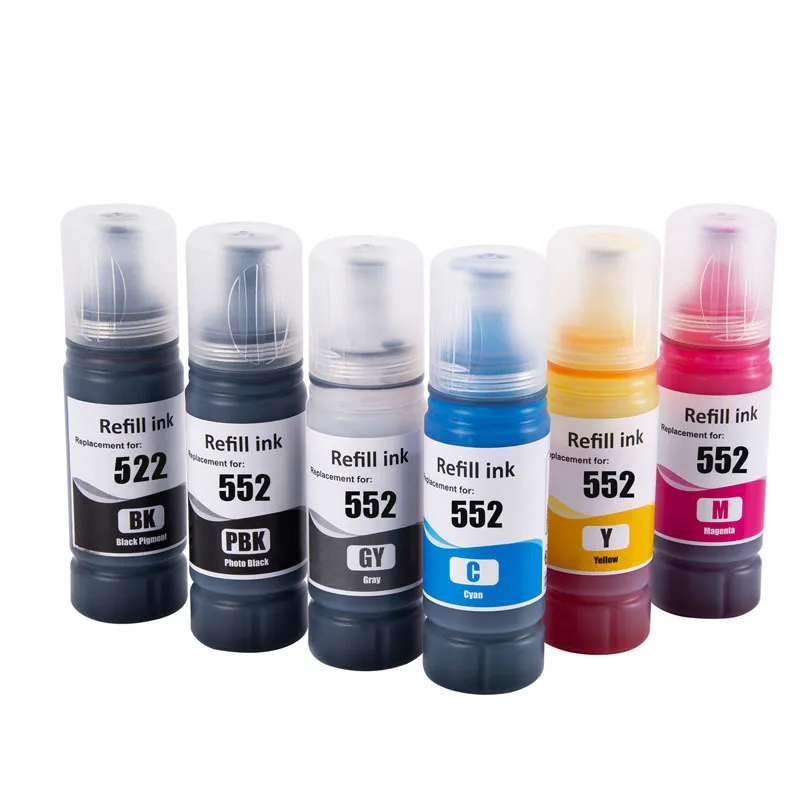 Imagem -06 - Tinta Premium Recarga para Impressora Epson 552 T552 Et8500 Et9550