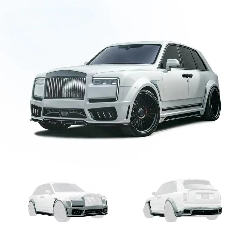 For Rolls Royce Cullinan Upgrade Carbon Fiber Wide Body Kit Car Bumpers Hood Side Skirt Wheel Arch Rear Diffuser Custom Parts