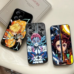 Hot D-Demon Cute S-Slayer For Xiaomi Redmi Note 13 12R 12 12S Turbo 11 11T 11S 10 10S Pro Plus 5G Black Soft Phone Case