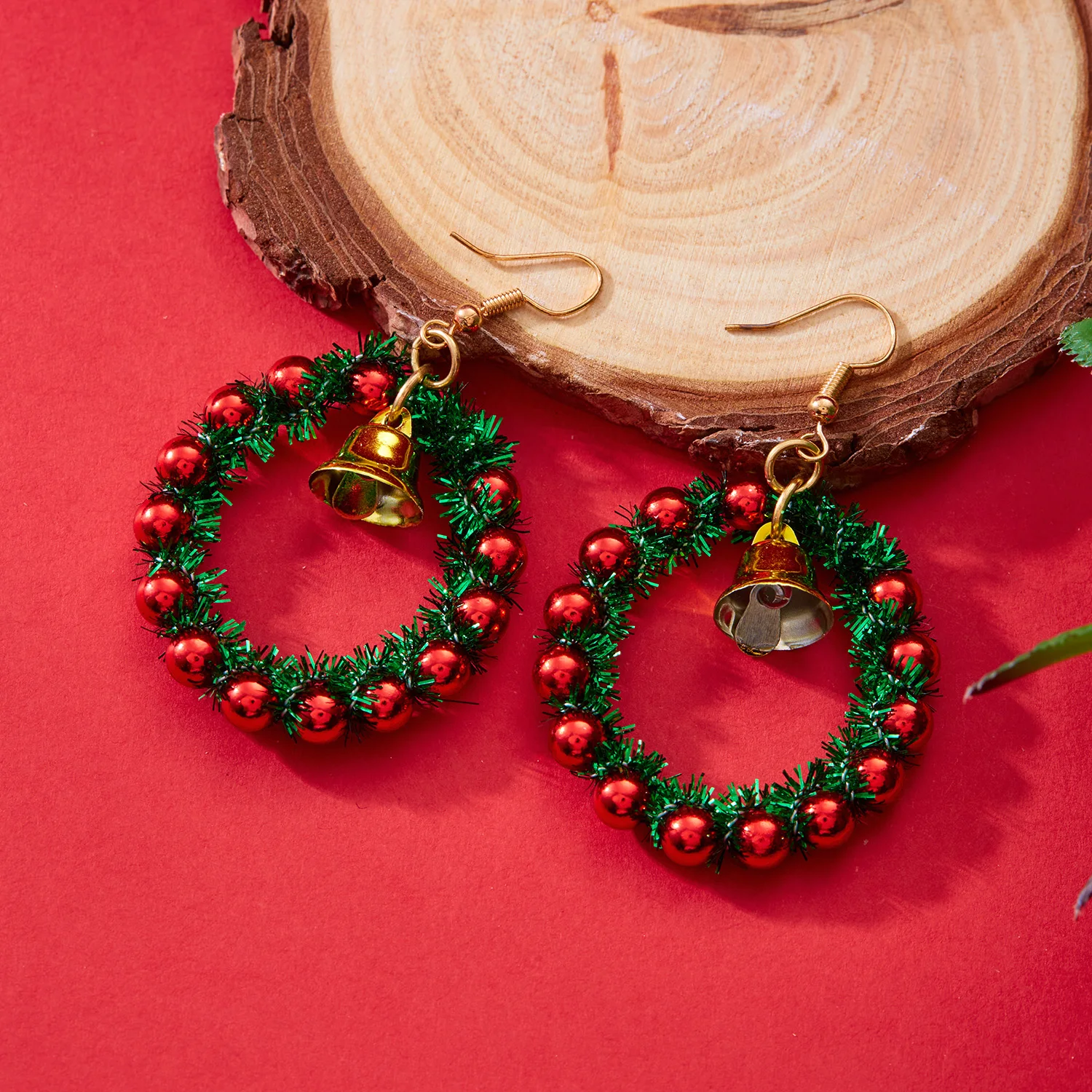 Kreative Grüne Farbe Weihnachten Girlande Bogen Glocke Anhänger Ohrringe für Frauen Mode Weihnachten Baum Ohrringe Neue Jahr Ohr Schmuck Geschenk – Detail 20