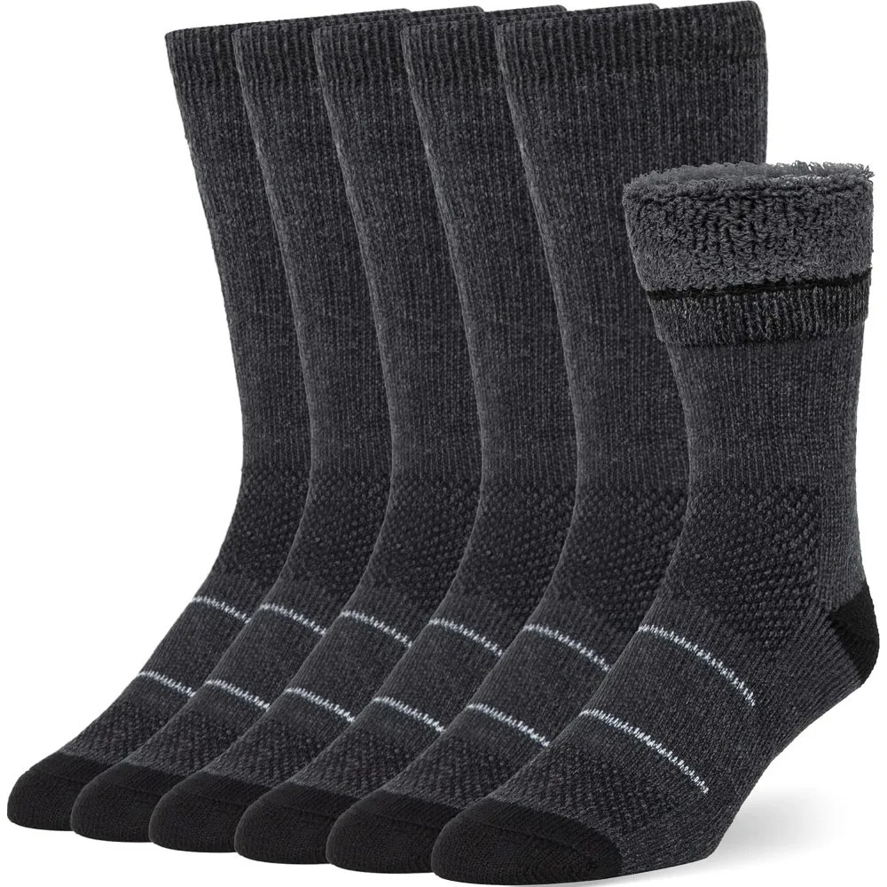 Wool Socks Casual Warm Socks for Winter Cozy Boot Socks for Men & Women