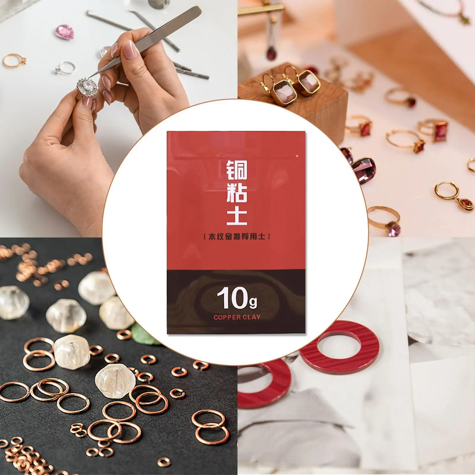 Metal Clay DIY Art Project Jewelry Making Beginners Modeling Clay 0.35oz