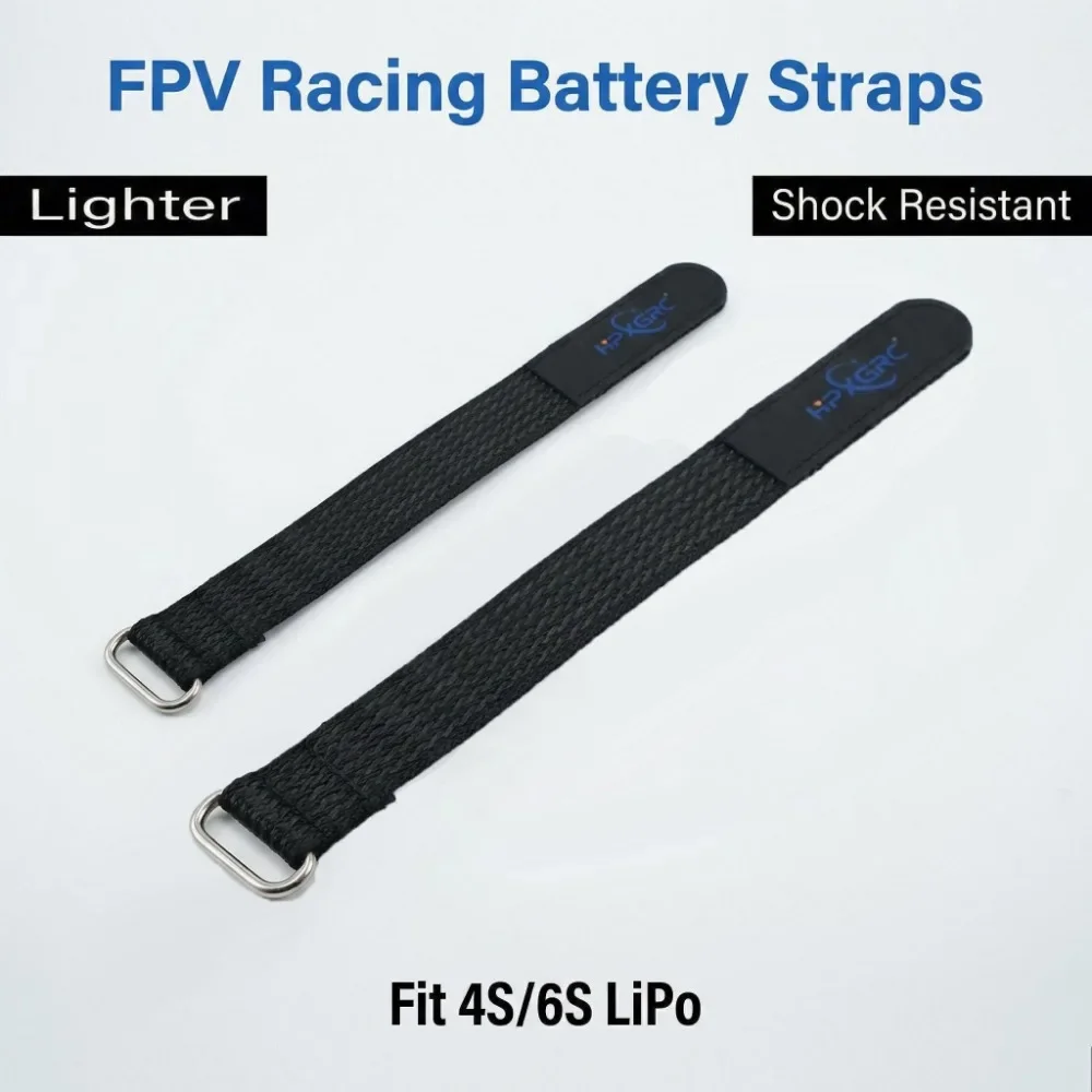 HPXGRC 20x310mm 16x260mm Adjustable FPV Battery Fixing Strap Non-slip Binding Belt For RC Multirotor Freestyle Drone DIY Parts