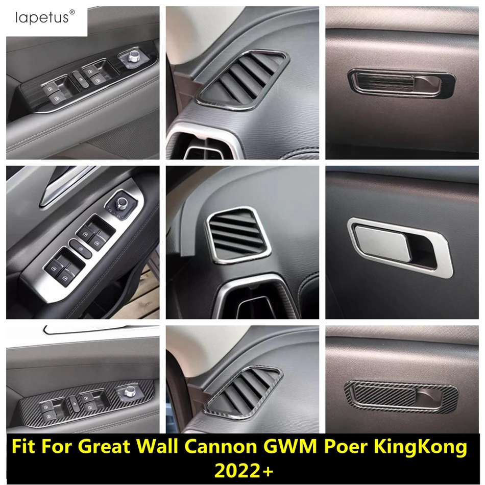 

Window Lift Panel / Dashboard Air AC Vents / Glove Box Cover Trim For Great Wall Cannon GWM Poer KingKong 2022 2023 Accessories