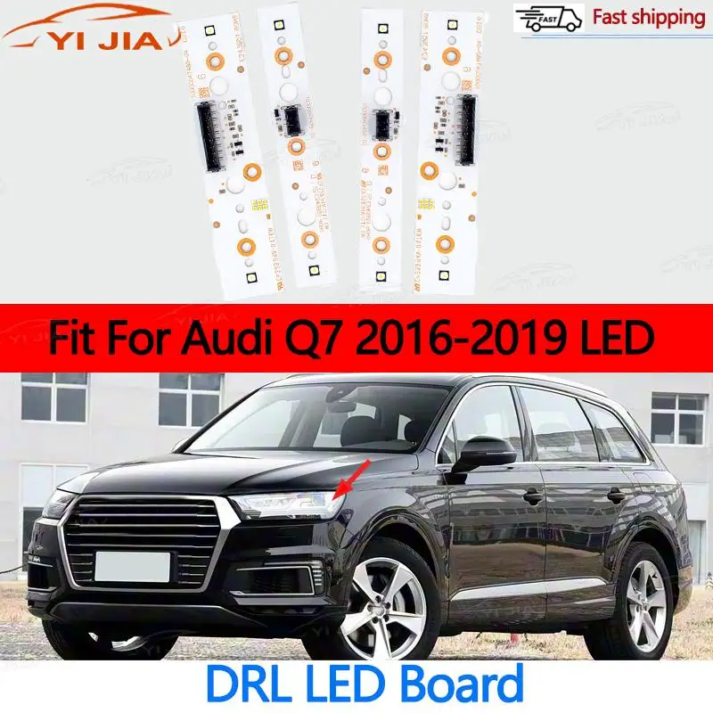 

For Audi Q7 2016-2019 LED NEW Headlight DRL LED Board Light Daytime Running Right Module White Angel Eyes Car Accessory