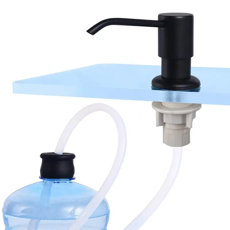 Countertop Built in Soap Dispenser Removable Dishwashing Liquid Press for H