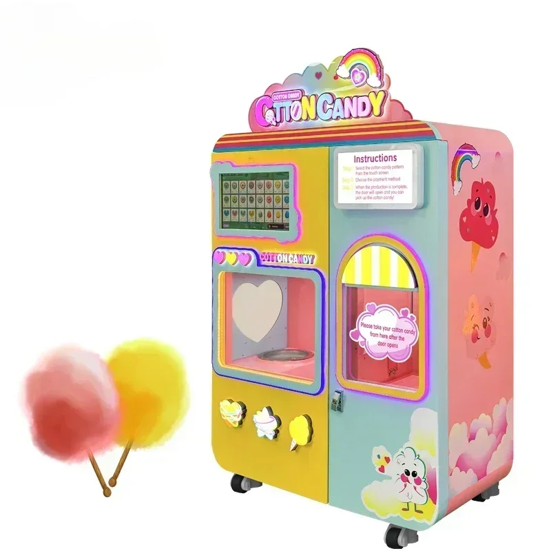 Red Rabbit High Quality Automatic Cotton Candy Vending Machine Candy Floss Maker Commercial Cotton Candy Machine