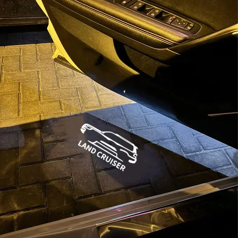 

2pcs Ghost Projector Door Welcome Logo Lights Auto Courtesy for Toyota Land Cruiser 2007-2025 200 J200 LC200 120 J100 LC100