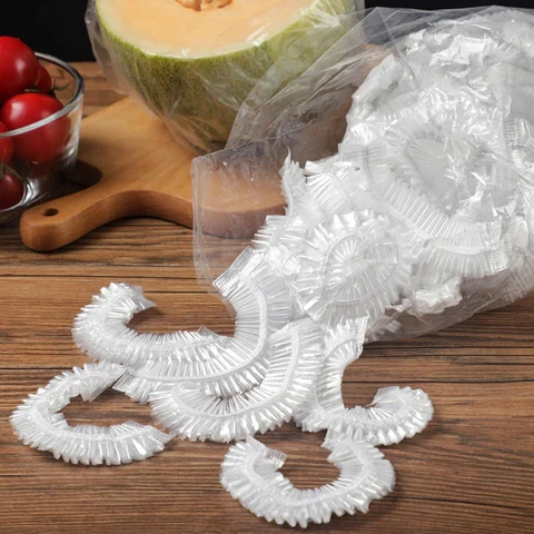 100 шт. многоразовых чехлов для хранения пищевых продуктов, эластичных силиконовых крышек для тарелок и мисок, пластиковых уплотнителей для сохранения свежести фруктов тапас-тарелки купить - №2