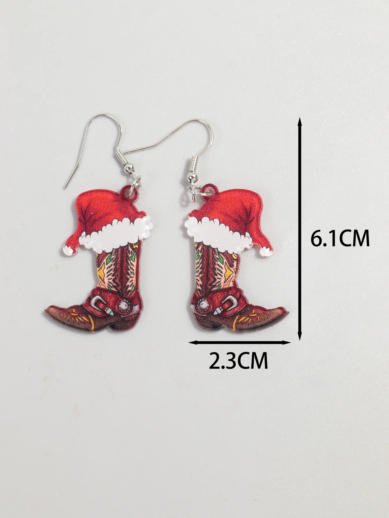 Creative Acrylic Christmas Cowboy Boots Earrings for Women Funny Xmas Hat Lightning Game Console Earring Fashion Jewelry Gifts