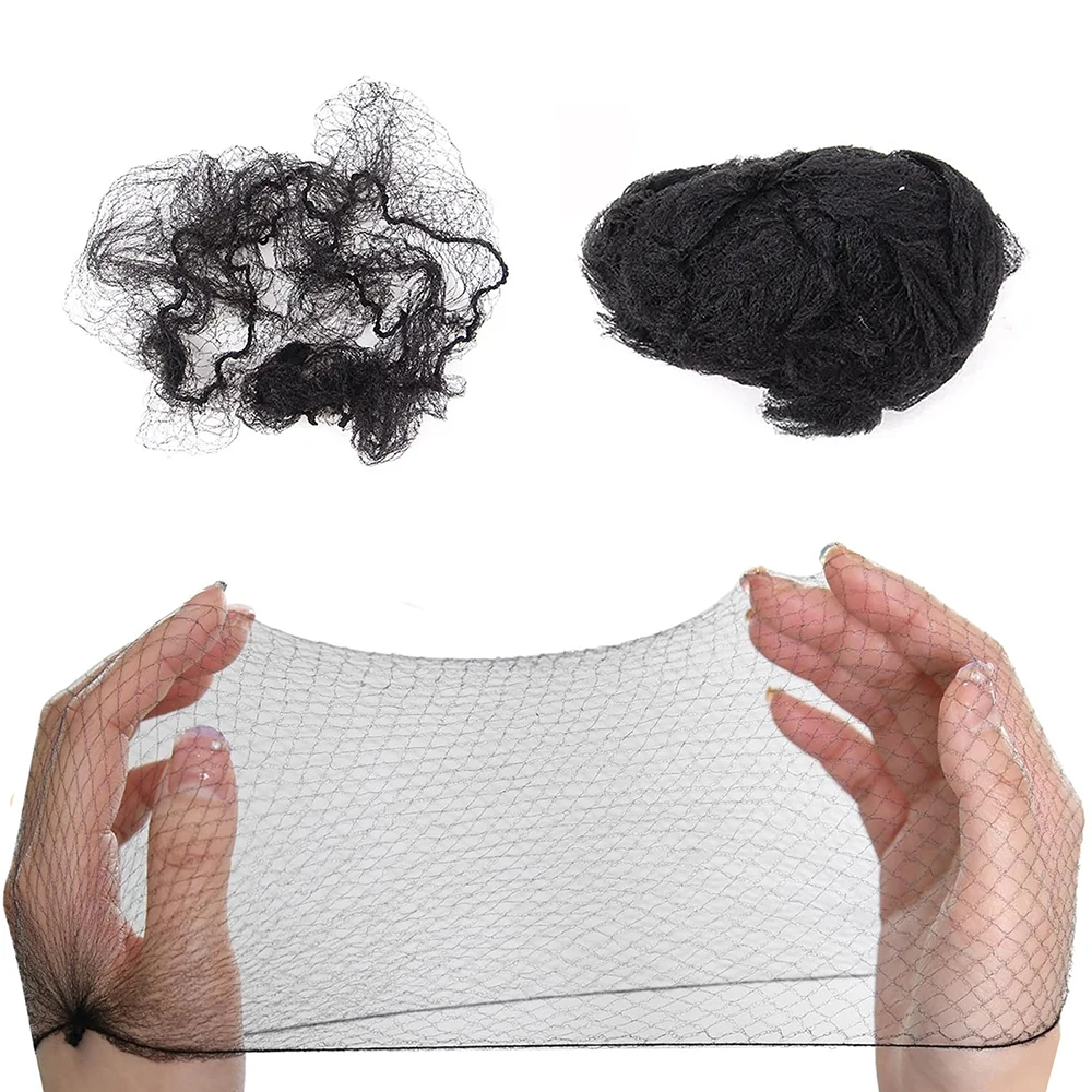 20Pcs/lot Hair Nets Invisible Elastic Edge Mesh Long 36 Inches Black Short 18Inch Wig Nets Invisible Soft Elastic Lines Hair Net