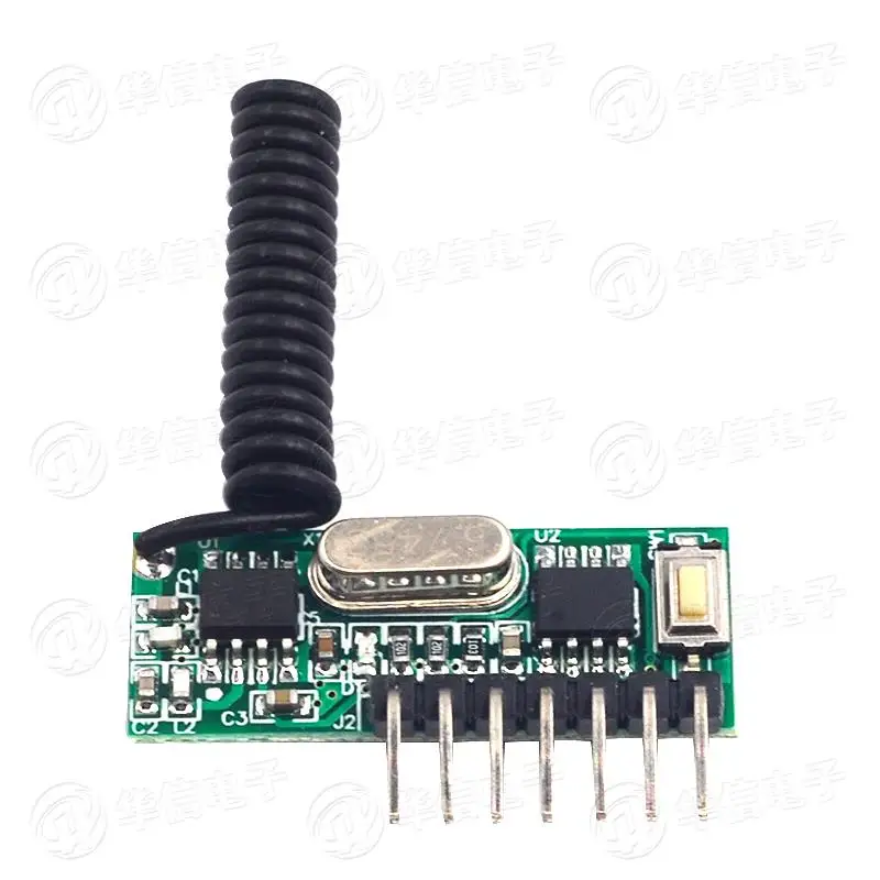 10pcs/lot 315M 433M with Decoding Learning Receiving Module Wireless 315mHz 4-way Self-locking Interlock Remote Control