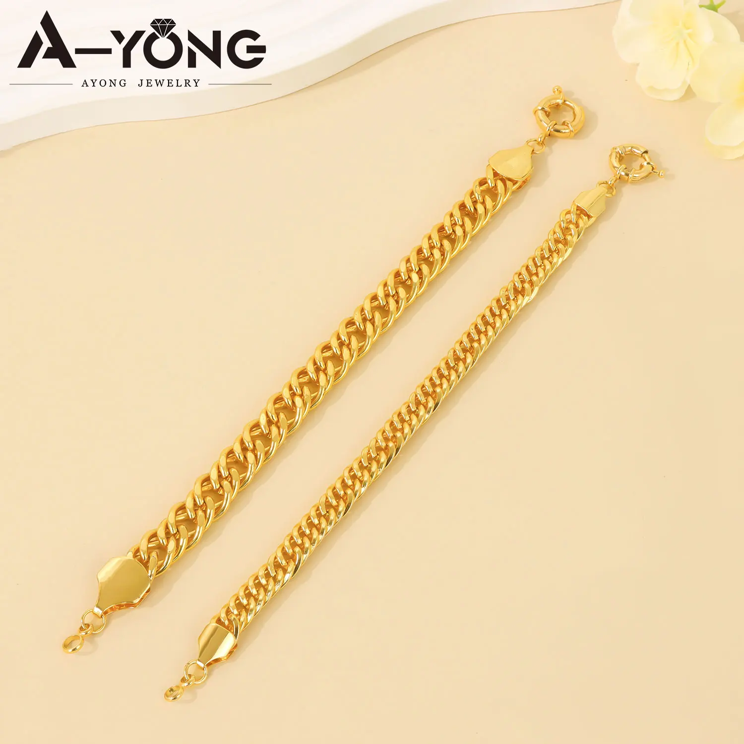 Arabic Fashion Coins Bracelet 21k Gold Plated Italian Punk Hip Hop Miami Cuban Chains Dubai Muslim Women Event Party Jewelry