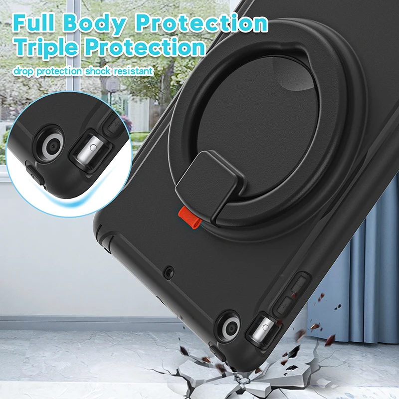 Case For iPad Mini 3 2 1 7.9 A1599 A1600 A1601 A1489 A1490 A1491 A1432 A1454 Tablet Case Kickstand Holder 360 Rotation Cover