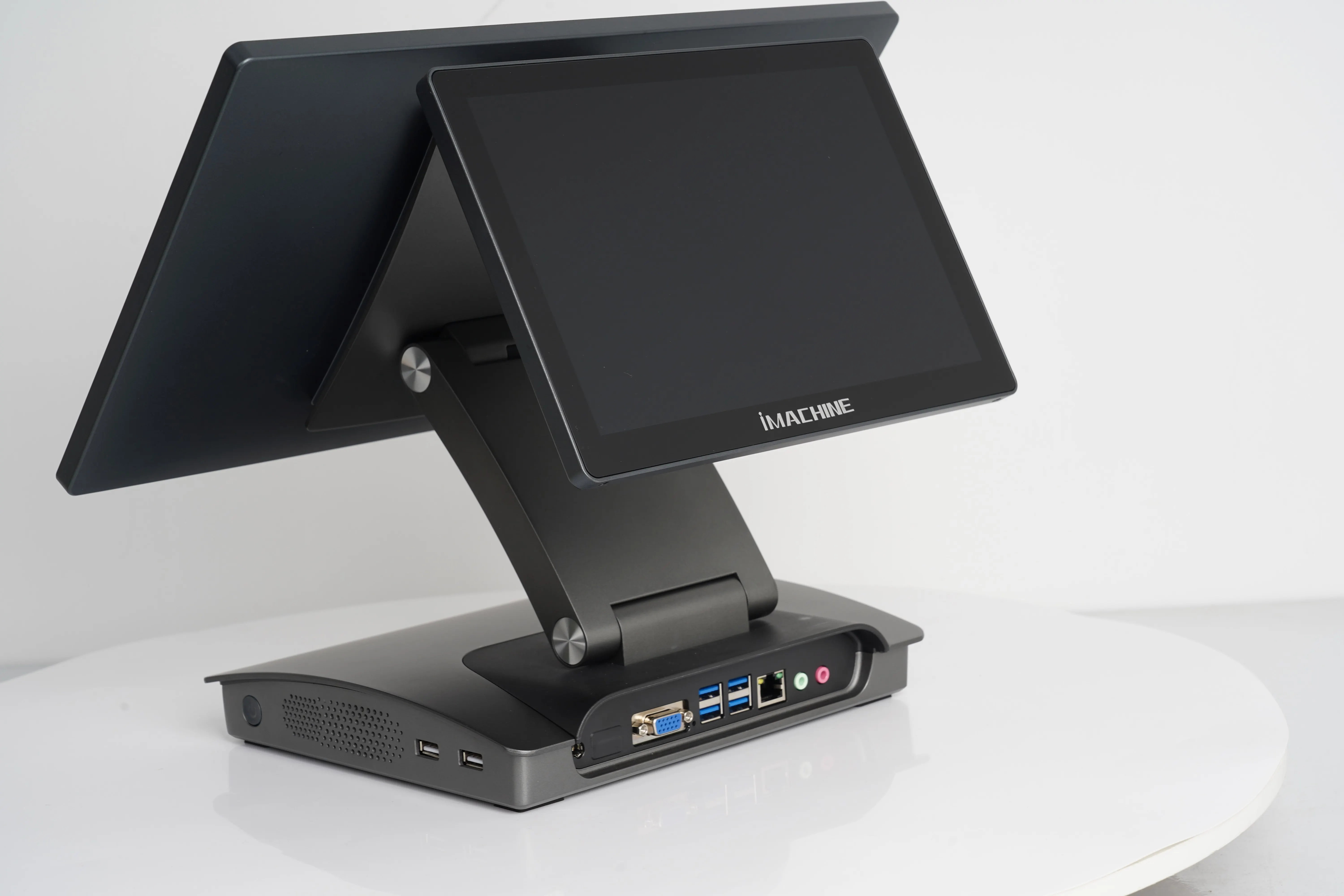 Touchscreen Android 13 RK3568 Terminale Pos Desktop 15.6'' +10.1'' Doppio schermo Smart Ristorante Ordinazione con sistemi POS BT WIFI