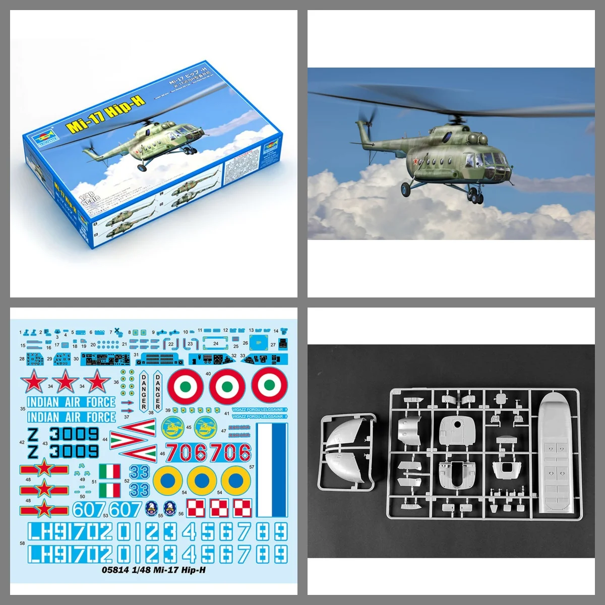 

1/48 Trumpeter 05814 Mi-17 Hip-H Helicopter Static Aircraft Plastic Airplane Model Building Kit TH23614-SMT6