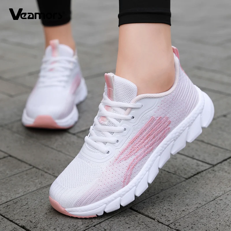 

Light Breathable Women Casual Sneakers Outdoor Non-slip Elastic Running Shoes Female Fashion Knitted Daily Sports Shoes