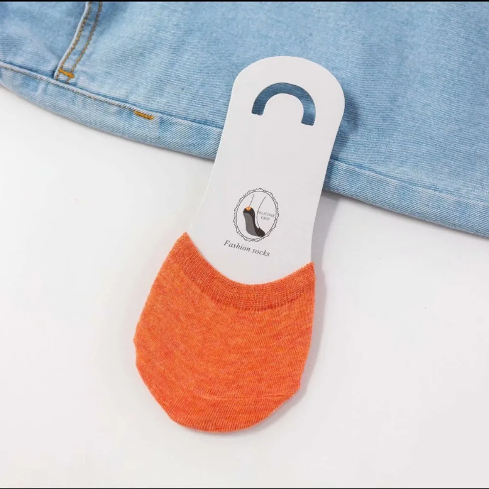 Pure Color Cotton Forefoot Socks Anti-skid Casual Forefoot Half Foot Toe Socks High Heel Front Foot Open Toe Half Socks
