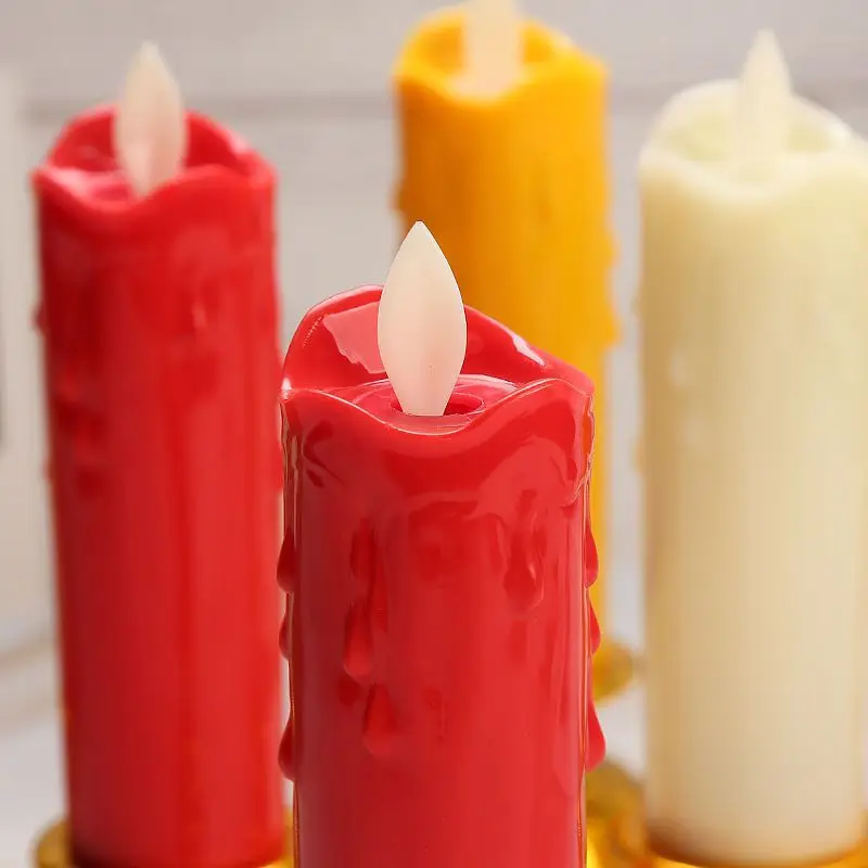 LED Electronic Candle Light, Usb Plug-In Swinging Wick Simulation Candle, Wedding Church Decoration