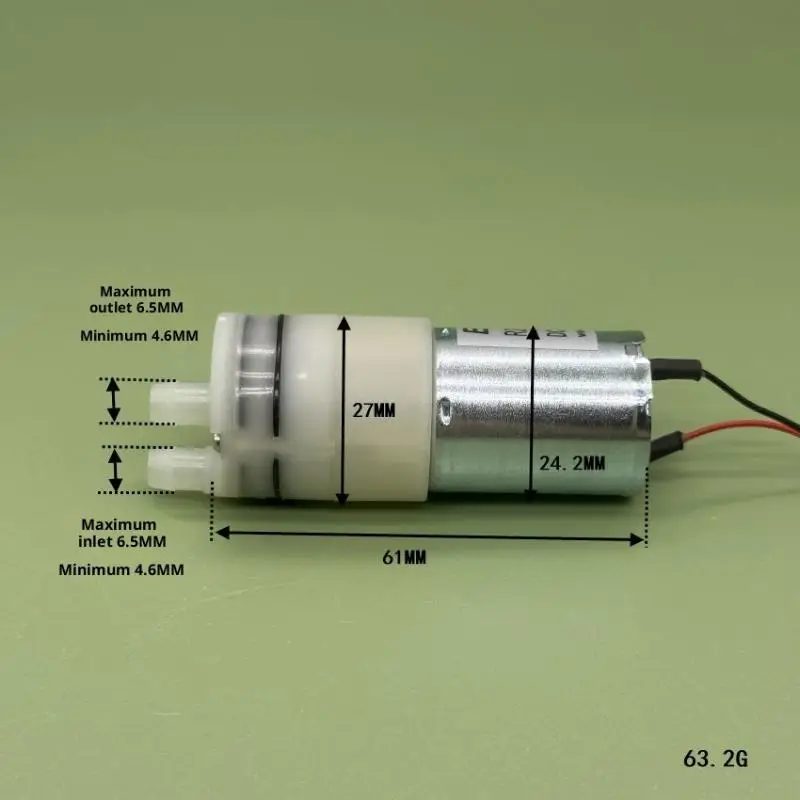 1 pçs bomba de água r27 série R27-06 mini 370 bomba de água dc 12v micro bomba de diafragma diy vassoura robô auto-escorvamento sucção