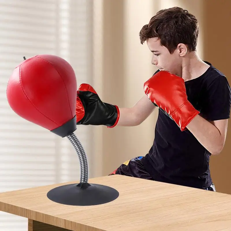 Desktop Punching Bag Table Boxing Punch Ball With Strong Suction Cup Kids Adult Stress Relief Toys with Pump Stress Reduce Tool