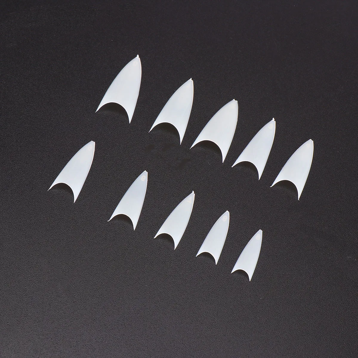 

500Pcs Manicure Fake Nails Pointed Plastic Grey False Nail Tips DIY Nail Art Supplies for Women Girls Fake Nails