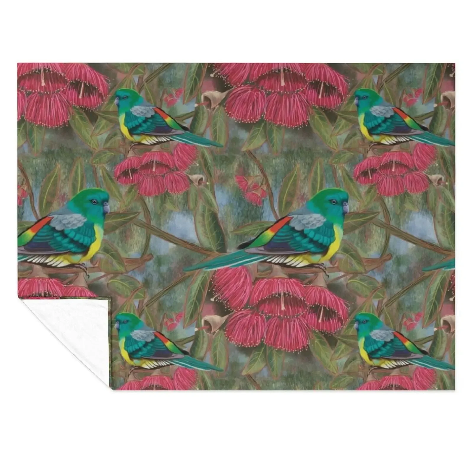 

Red Rumped Parrot amongst the Gum Blossoms Throw Blanket Polar Single Decorative Sofas Summer Blankets