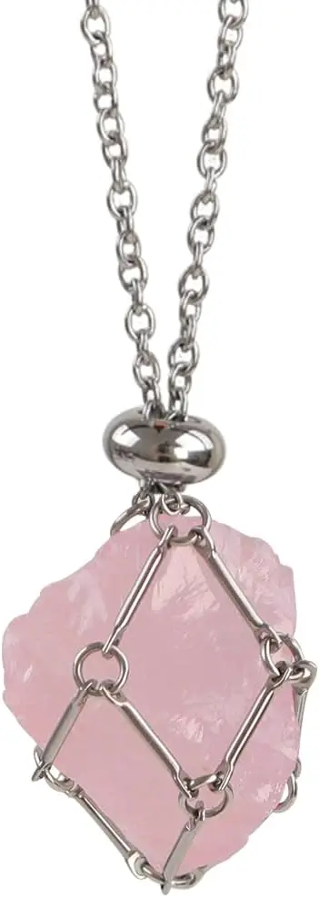 

Gemstone Crystal Holder Pendant Necklace Handmade Adjustable Length Suitable for both men and women