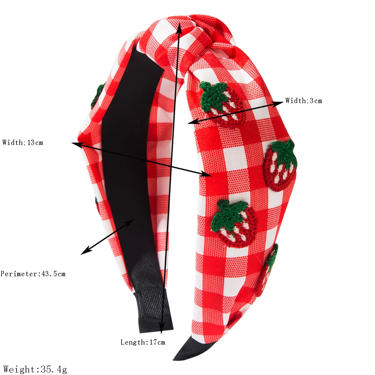 New Korean version plaid fabric fruit series headband cherry strawberry watermelon accessories dress up sweet and cute hair acce