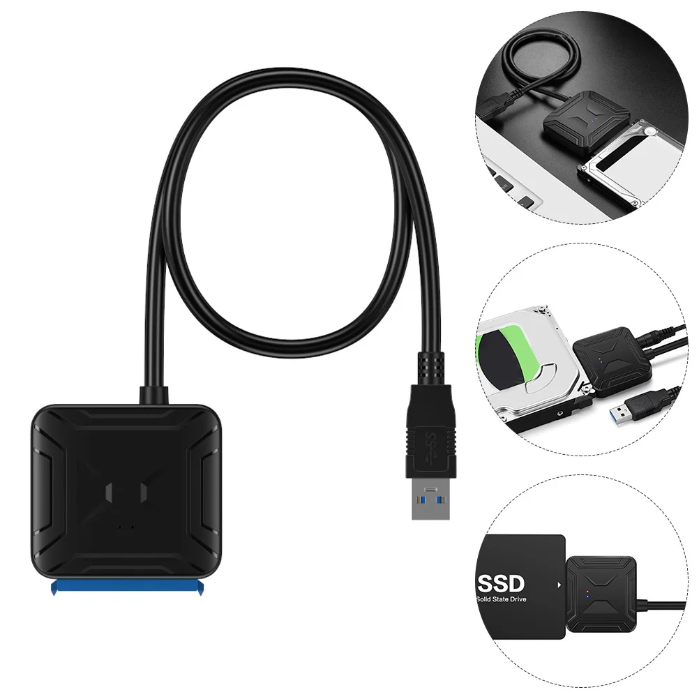 

NOLITOY USB to Adapter Cable for Hard Drive Disk Data Transfer Easy to Use Converter Support External Connection Simple Design