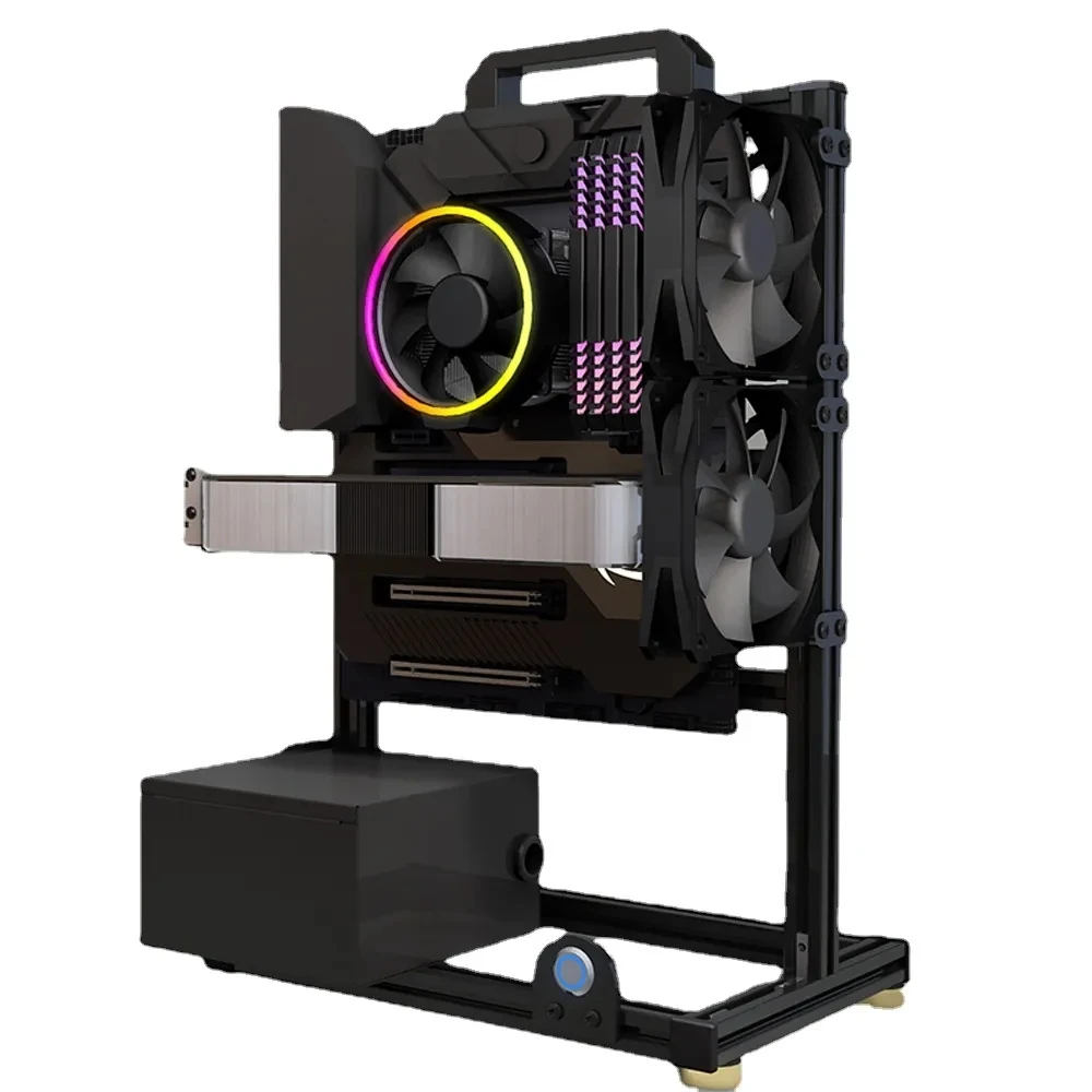 MOD Open PC Case Frame ITX MATX ATX EATX Gamers Cabinet DIY Water Cooler Desktop Computer Aluminum Creative Tower Gaming