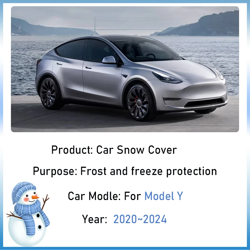 Parasol de protección para la nieve del coche, parabrisas delantero para Tesla Model Y 2020, 2021, 2022, 2023, 2024, parasol de invierno, accesorios de cubierta