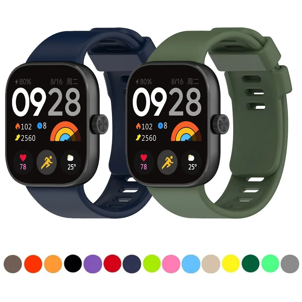 Sport-Silikonarmband für Redmi Watch 5/4, offizielles, weiches, bequemes, atmungsaktives Armband für Xiaomi Mi Band 9/8 Pro-Zubehör