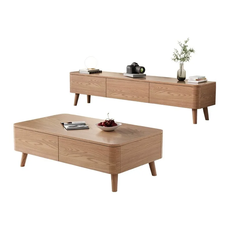 

Solid wood, TV cabinet Nordic ash wood, modern simplicity