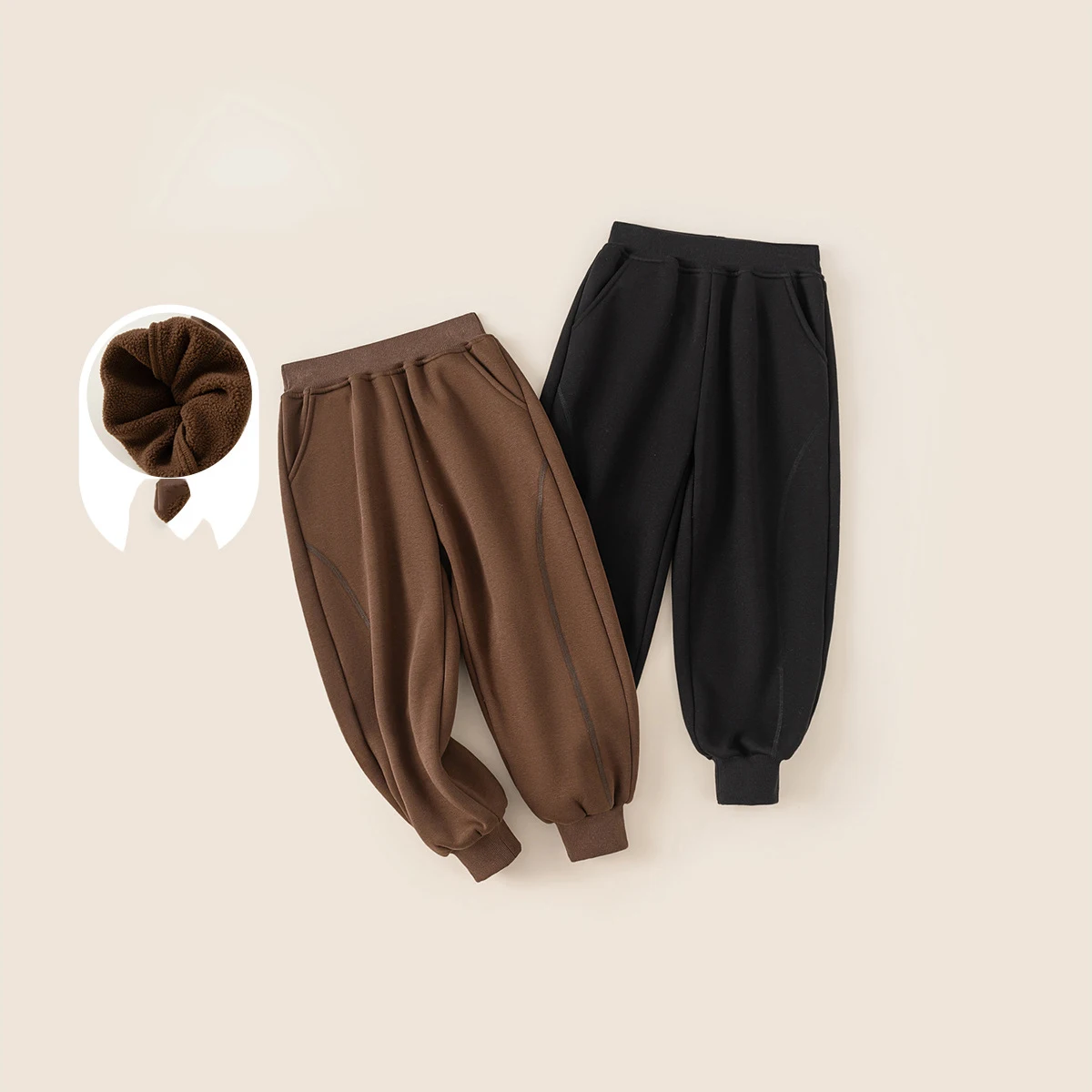 

New Winter Infant Baby Girl Harem Pant Solid Color Thicken Warm Kids Boy Jogger Pant Versatile Simple Children Boys Casual Pant