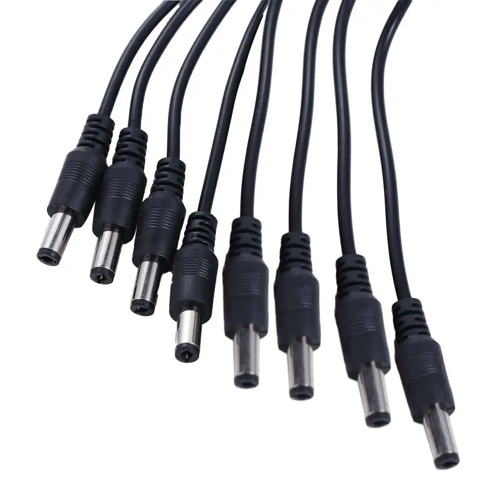 DC 12V 1 Female 2 3 4 8 Male Way Y Splitter Cable 5.5*2.1mm Female Male Extend Power Cord For CCTV Camera Home Appliance LED