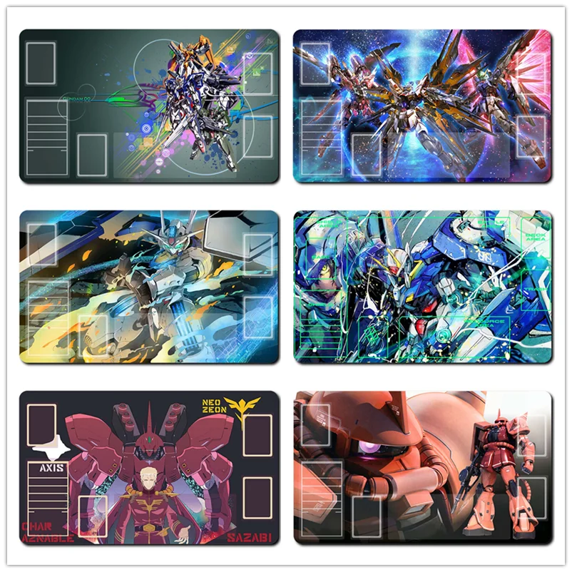 600*350*2 мм BANDAI аниме Gundam Game Card GCG DIY Playmat Freedom GQuuuuuuX Sazabi Aerial Zag Barbatos Коллекция подарочных игрушек