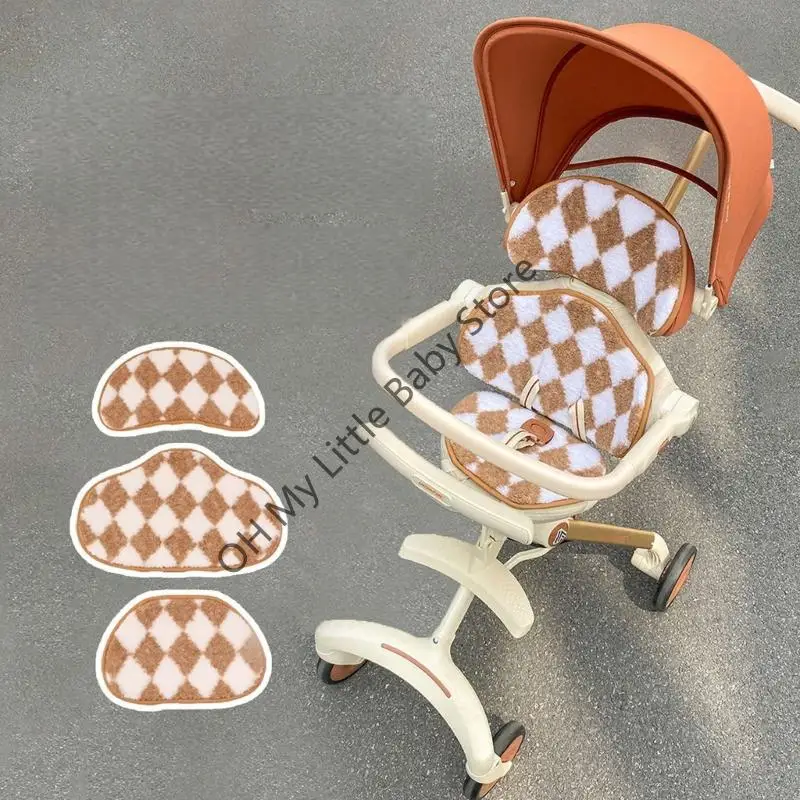 

M76C Winter Warm Strollers Cushion Insert Breathable Easy Clean Cover Full Coverage Baby Strollers Pad for Infant Carriers