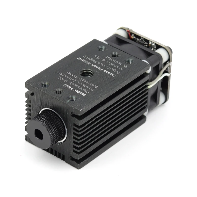 GKTOOLS 500mW 405nm 12V Blue Laser Module 2.54-3P TTL/PWM Modulation For DIY CNC Laser Engraver Adjustable Focus FB03-500