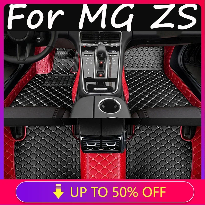 Non-hybrid Car Mats For MG ZS ZX ZST Astor ZS11 Crossover 2018~2022 Waterproof Floor Mats Push Button handbrake Car Accessories