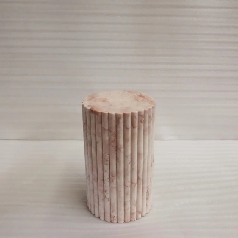 Customized Wholesale 30x30x50CM/65CM/90CM Cream Rose Pink Natural Rosetta Marble Stone Plinth