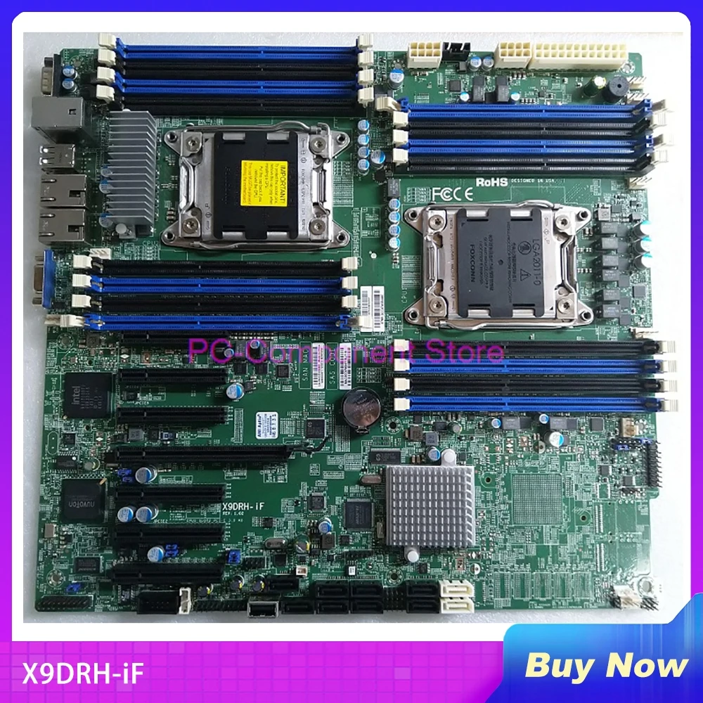 X9DRH-iF For Motherboard Support E5-2600 V1/V2 Family ECC 1 PCI-E 3.0 x16 And 6 PCI-E 3.0 x8 LGA2011 DDR3