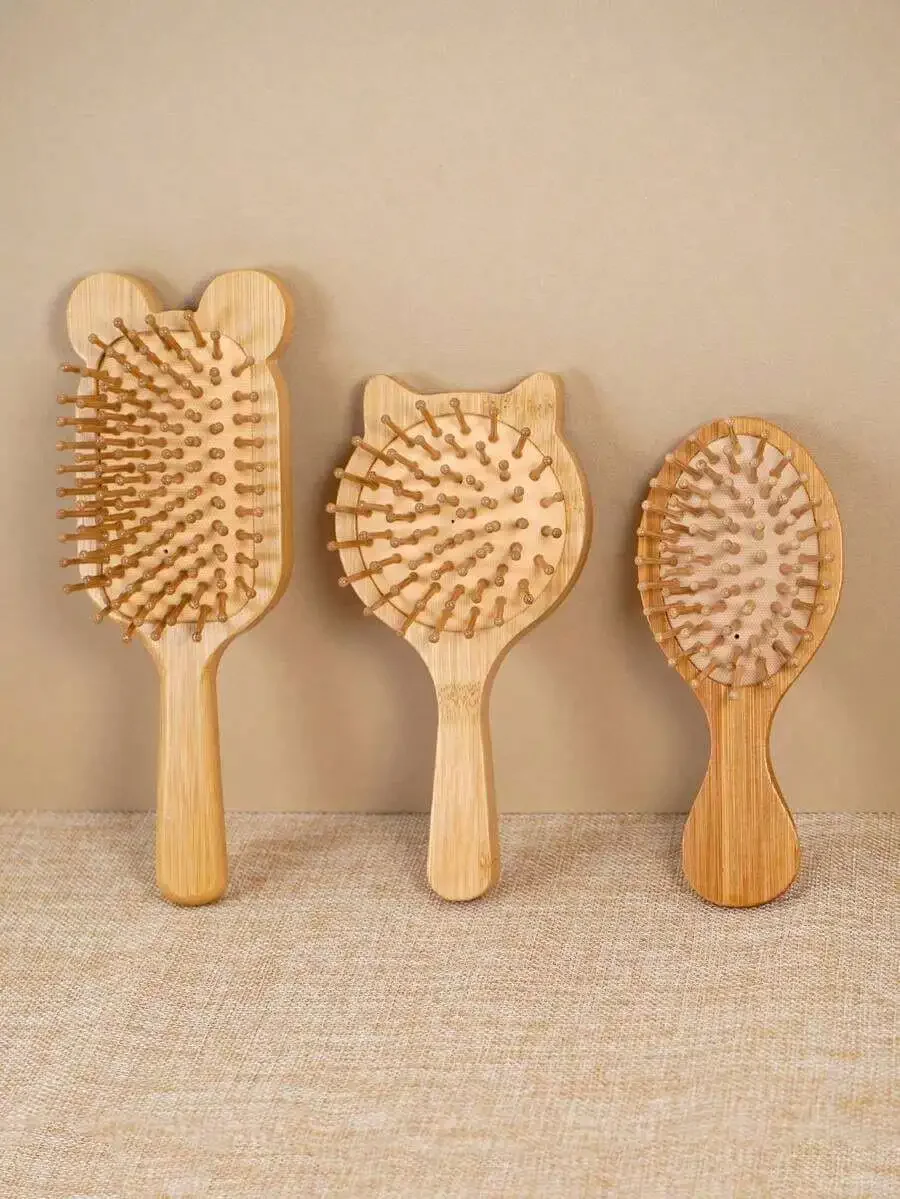 

Bamboo Hair Brush Natural Wooden Anti-Static Scalp Massage Comb Unisex