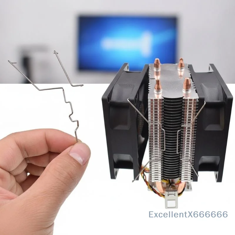 CPU Fan Fixing Clips 2Pcs High Strength Durable Mounting Brackets Fit 80 90 120MM Desktop PC CPU Coolers