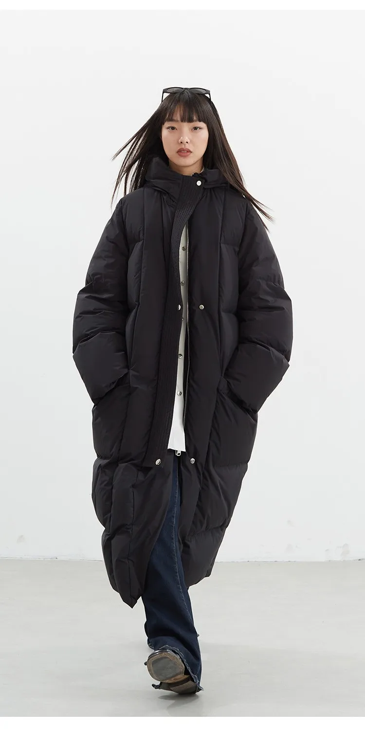 Women's Mid-Length Goose down Jacket~Thickened Warm Coat 2026 Autumn and Winter New Style Hooded Top