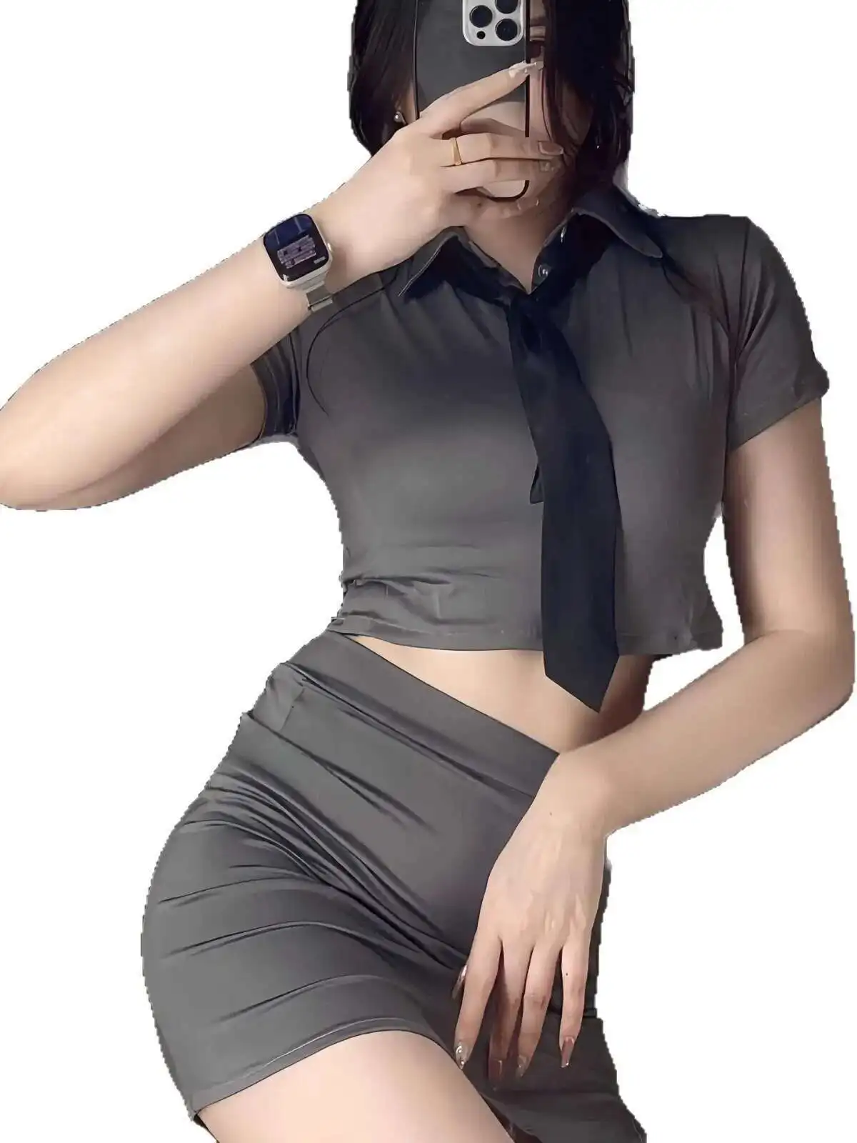 مثير الإناث سكرتيرة Bodycon الرغبة النقية موحدة بيجامة قطعتين تنورة مجموعة موضة النساء التنانير مجموعة جديد مثير التنانير مجموعة X1ZP