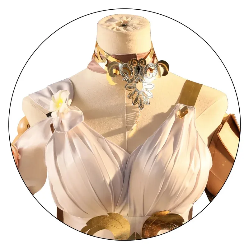 Aglaea تأثيري لعبة هونكاي ستار السكك الحديدية زي Aglaea الذهبي شعر مستعار موحد بدلة كاملة حفلة كرنفال الحدث كون تأثيري الملابس