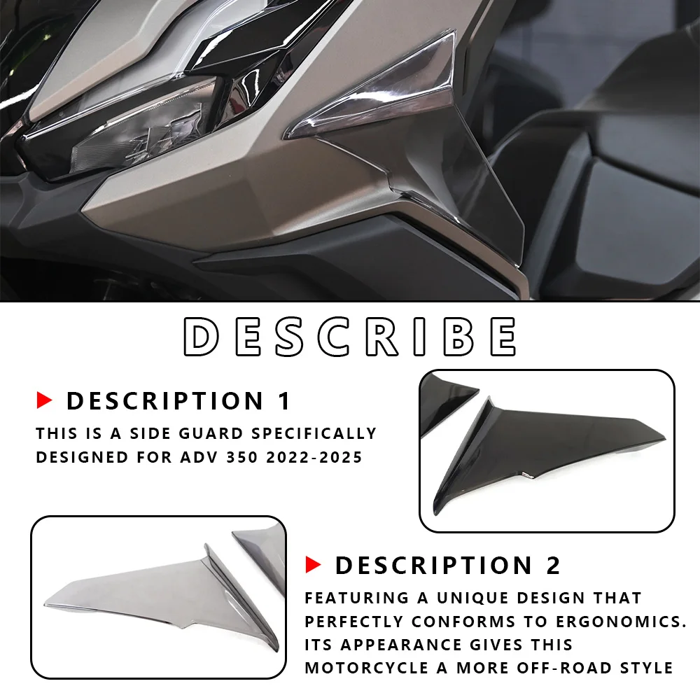 For ADV350 ADV 350 2022 2023 2024 2025 Modification Winding Strip Wind Cutting Fixed Wind Leg Shield Side Protection Windshield