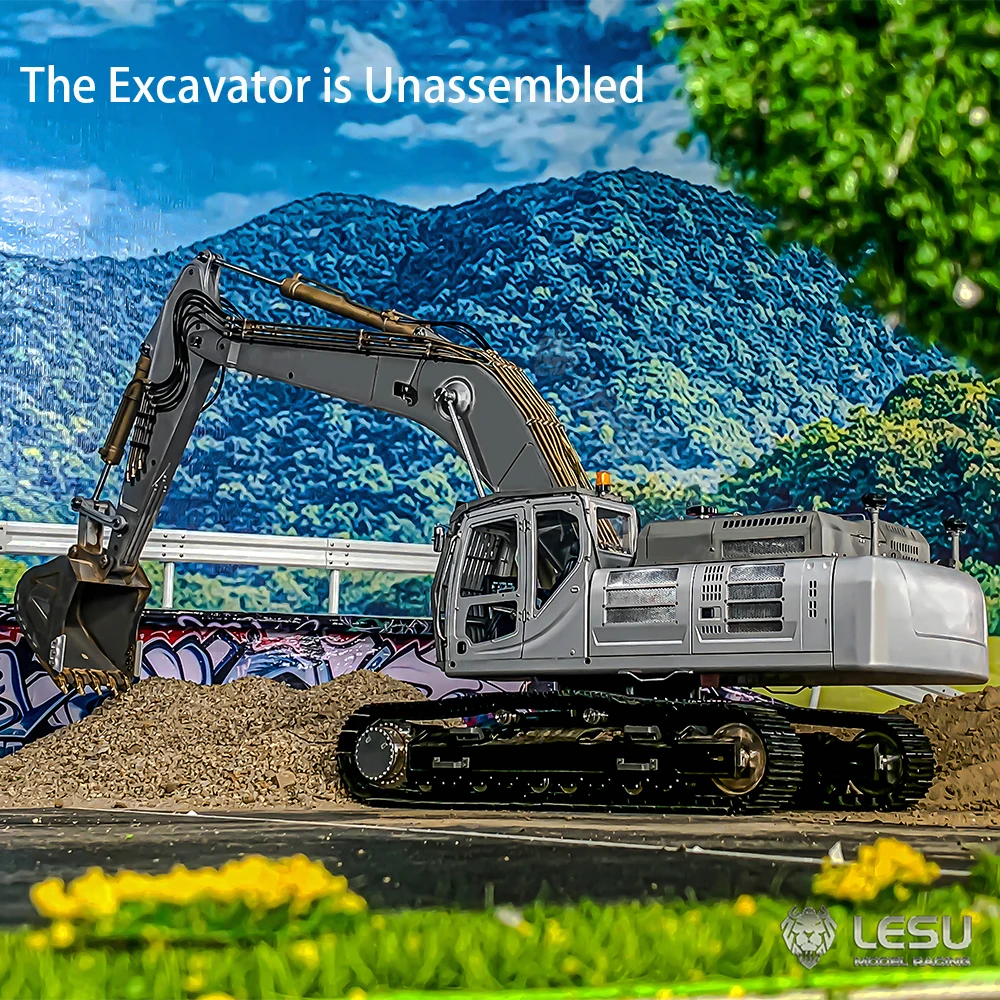 LESU 1/14 Metal SK500L RC Hydraulic Excavator Remote Control Digger Toucan RC Hobby Trucks Model Kits for Boys Outdoor Toys