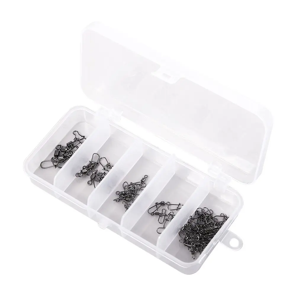 Fishhook Pin Snap Pins Fishing Tackle Swivels Interlock Pin Snap Fishing Rolling Connector Fishing Connector Swivel Connector